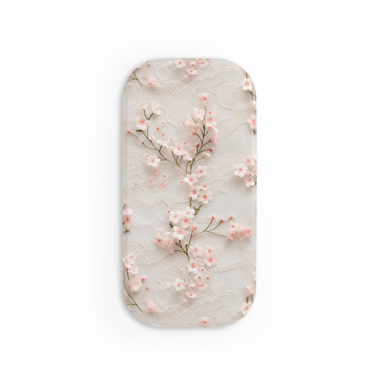 White Lace and Cherry Blossoms Phone Click-On Grip