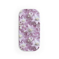 Thumbnail for White Clematis and Lace on Pink Background Phone Click-On Grip