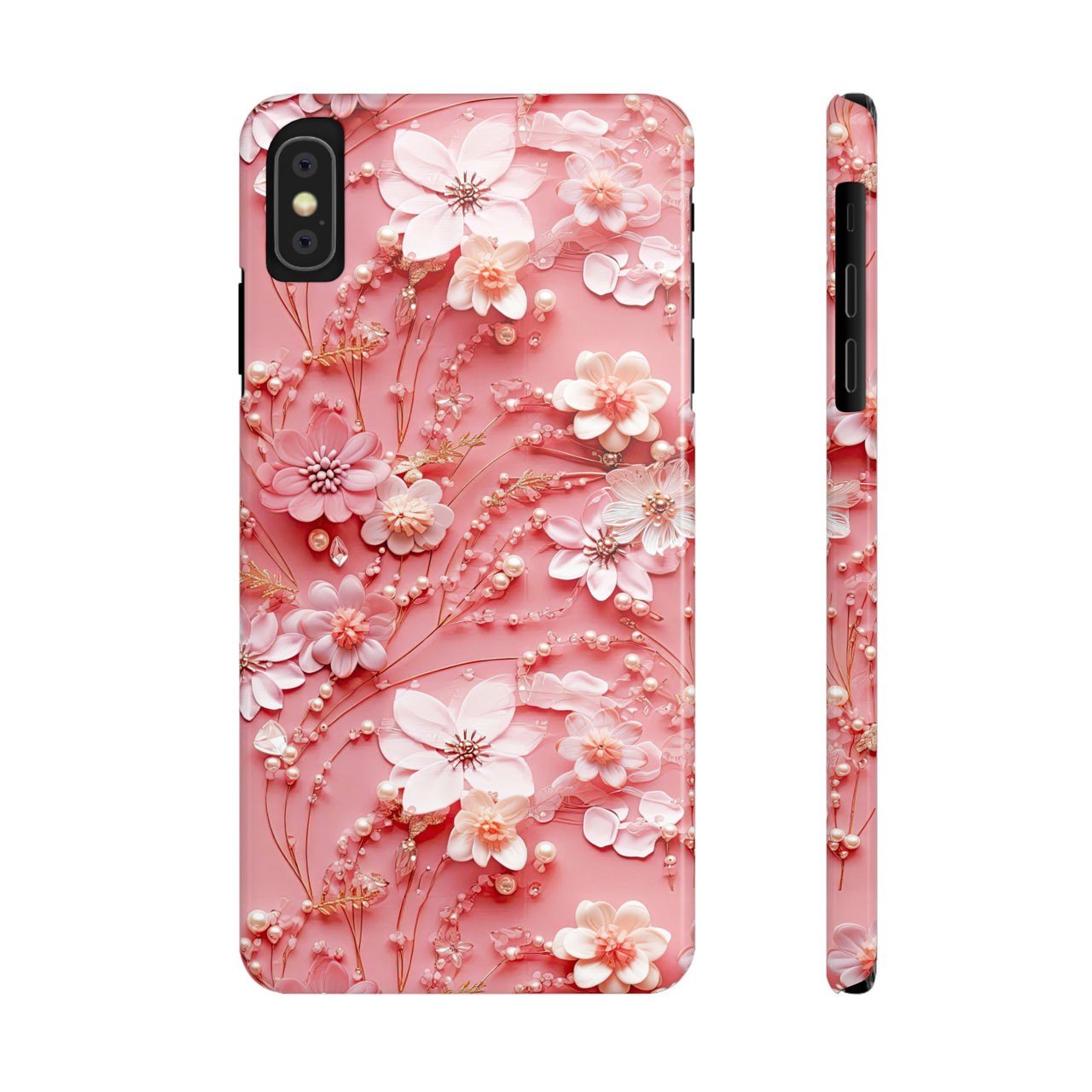 Floral Champagne Toast - Slim Phone Cases for iPhone X, iPhone XR, iPhone XS, and iPhone XS MAX