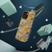 Thumbnail for Yellow Floral MagSafe Tough Cases for iPhone 13, iPhone 13 Mini, iPhone 13 Pro, and iPhone 13 Pro Max.