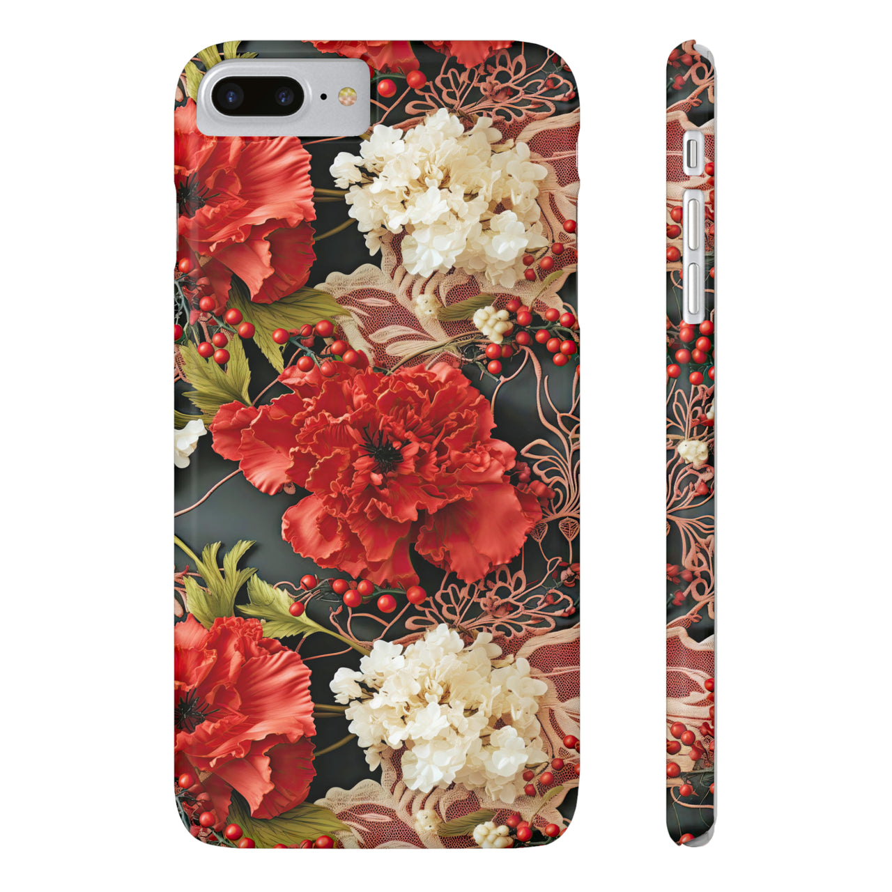 Carnation for January Birthday - Slim Phone Cases for iPhone 8 and iPhone 8 Plus (Also fits iPhone 7 and 7 Plus)