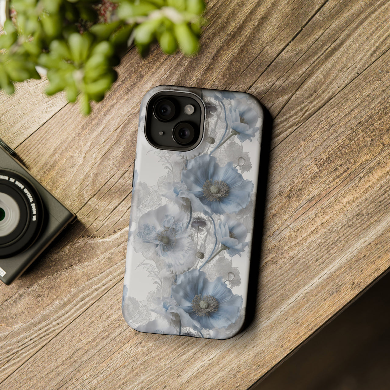 Himalayan Blue Poppy - MagSafe Tough Case for iPhone 15, iPhone 15 Pro, iPhone 15 Plus, & iPhone 15 Pro Max