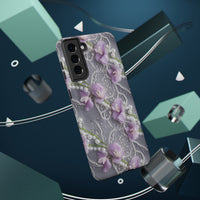 Thumbnail for Purple Sweet Pea Impact-Resistant Cases for Samsung Galaxy S21, Samsung Galaxy S21 Plus, and Samsung Galaxy S21 Ultra. Supports Wireless Charging.