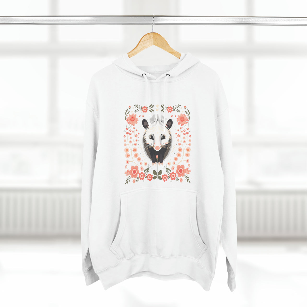 Cozy Craft Opossum Three-Panel Fleece Hoodie