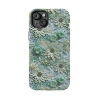 Thumbnail for Teal Petals - MagSafe Tough Case for iPhone 15, iPhone 15 Pro, iPhone 15 Plus, & iPhone 15 Pro Max