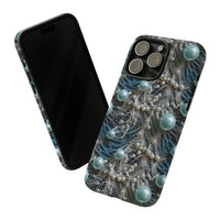 Thumbnail for Sea Foam Lace and Pearls Tough Case for iPhone 15, iPhone 15 Pro, iPhone 15 Plus, and iPhone 15 Pro Max