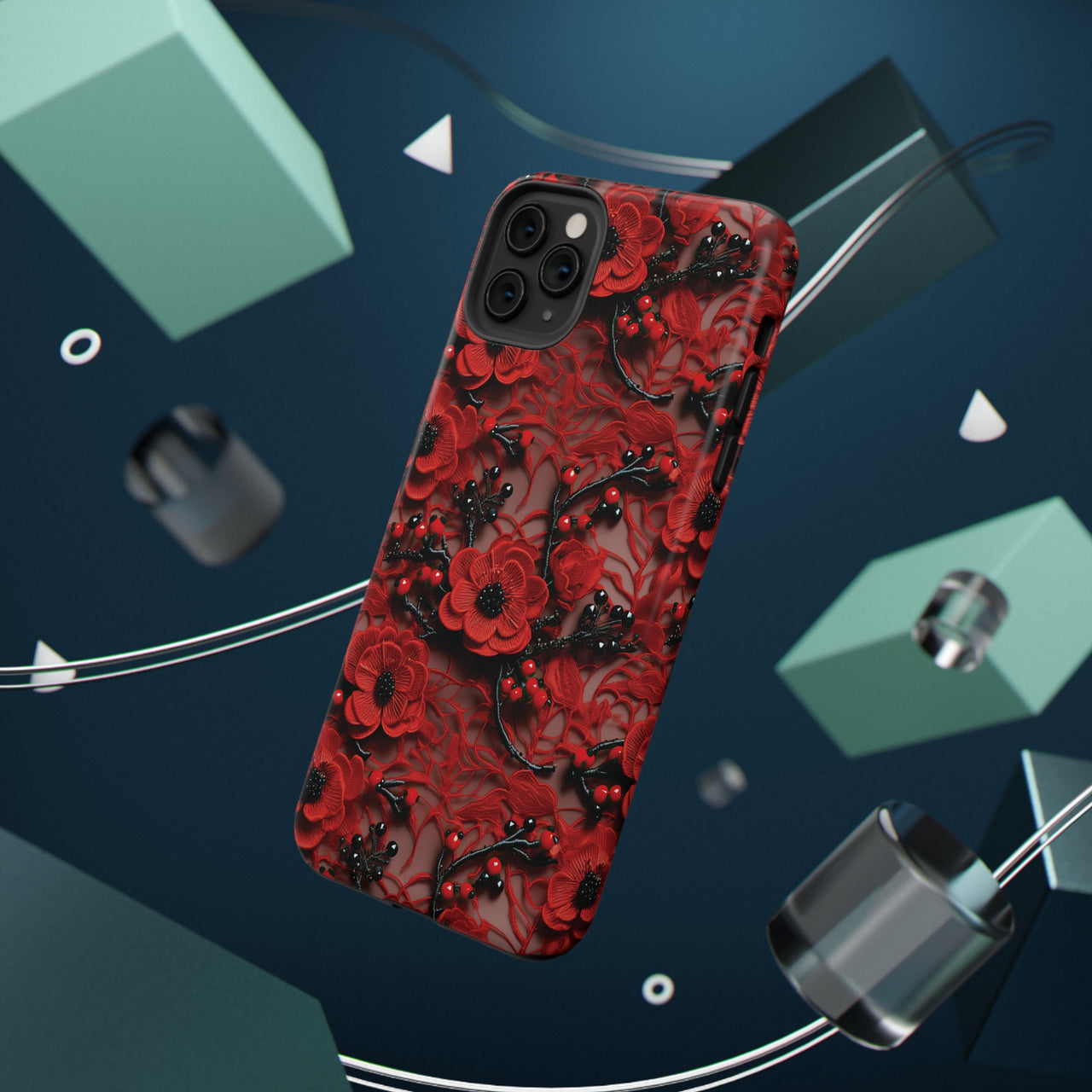 Scarlet Temptation Impact-Resistant Cases for iPhone 11, iPhone 11 Pro, and iPhone 11 Pro Max. Supports Wireless Charging.