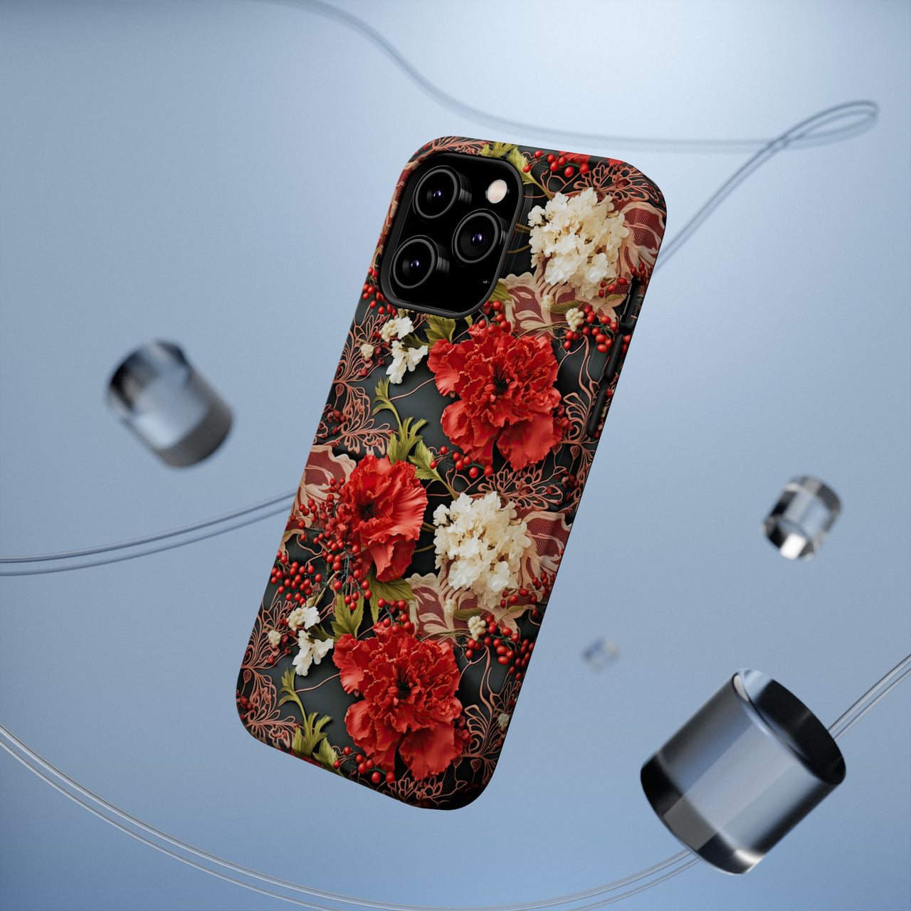 Carnation for January Birthday - MagSafe Tough Case for iPhone 14, iPhone 14 Pro, iPhone 14 Plus, and iPhone 14 Pro Max