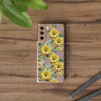 Thumbnail for *Clear Case* Whimsical Sunflowers - Samsung Galaxy S21, Samsung Galaxy S21 Plus, Samsung Galaxy S21 Ultra - Supports Wireless Charging