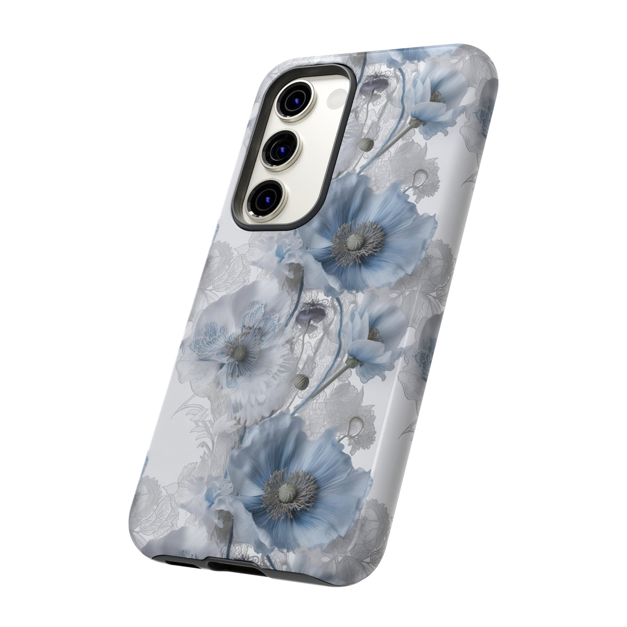 Himalayan Blue Poppy Tough Cases for Samsung Galaxy S23, Samsung Galaxy S23 Plus, and Samsung Galaxy S23 Ultra