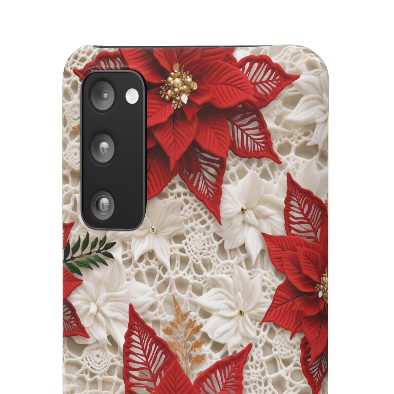 Christmas Poinsettia - Snap Case for Samsung Galaxy S20, Samsung Galaxy S20+, Samsung Galaxy S20 Ultra, & Samsung Galaxy S20 FE