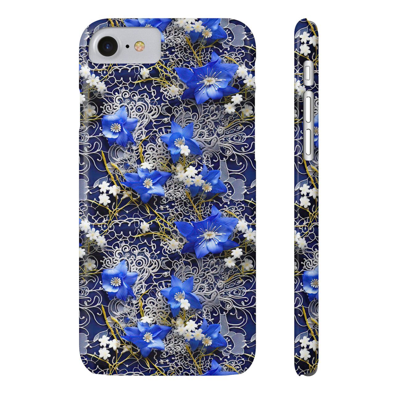 Cerulean Elegance - Slim Phone Cases for iPhone 8 and iPhone 8 Plus (Also fits iPhone 7 and 7 Plus)