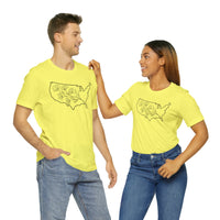 Thumbnail for Map of the USA - Unisex Light Cotton T-Shirt