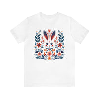 Thumbnail for Folk Art Rabbit Unisex Jersey Short Sleeve Tee