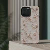 Thumbnail for White Lace and Cherry Blossoms MagSafe Tough Cases for iPhone 13, iPhone 13 Mini, iPhone 13 Pro, and iPhone 13 Pro Max.