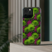 Thumbnail for *Clear Case* Green Mums and Lace - iPhone 14, iPhone 14 Pro, iPhone 14 Plus, iPhone 14 Pro Max - Supports Wireless Charging