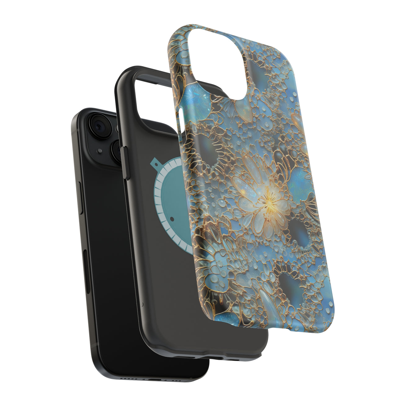 Gemstones and Gold Lace - MagSafe Tough Case for iPhone 15, iPhone 15 Pro, iPhone 15 Plus, & iPhone 15 Pro Max