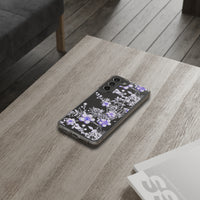 Thumbnail for *Clear Case* Purple Petals - Samsung Galaxy S22, Samsung Galaxy S22 Plus, Samsung Galaxy S22 Ultra - Supports Wireless Charging