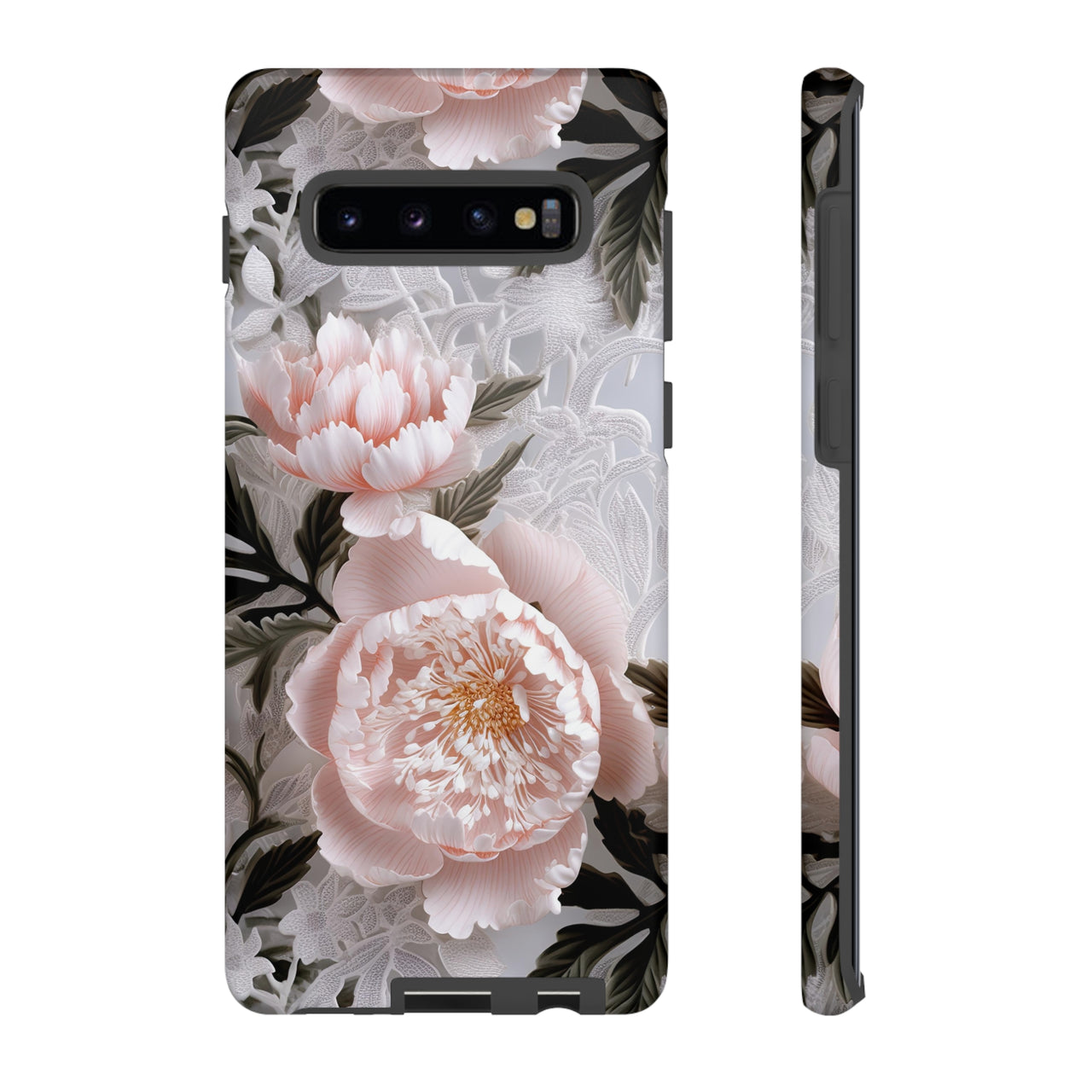 Pink Peony Tough Cases for Samsung Galaxy S10, Samsung Galaxy S10E, and Samsung Galaxy S10 Plus