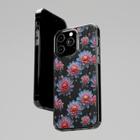 Thumbnail for *Clear Case* Pink and Blue Glass Flowers - iPhone 14, iPhone 14 Pro, iPhone 14 Plus, iPhone 14 Pro Max - Supports Wireless Charging