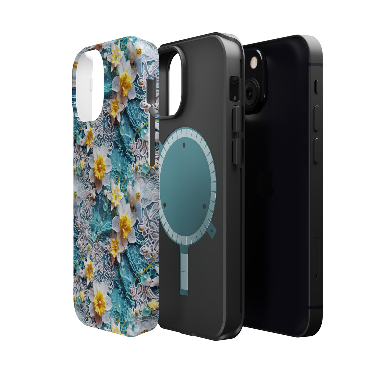 Daffodil for March Birthday - MagSafe Tough Cases for iPhone 13, iPhone 13 Mini, iPhone 13 Pro, and iPhone 13 Pro Max.