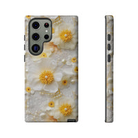 Thumbnail for White and Yellow Floral Tough Cases for Samsung Galaxy S23, Samsung Galaxy S23 Plus, and Samsung Galaxy S23 Ultra