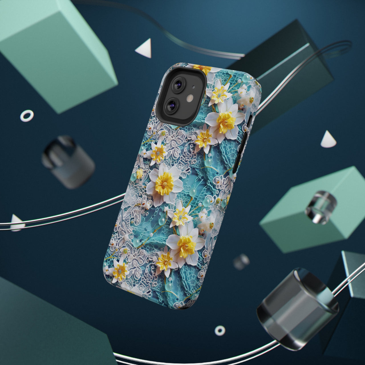 Daffodil for March Birthday - Impact-Resistant Case for iPhone 12, iPhone 12 Mini, iPhone 12 Pro, and iPhone 12 Pro Max. Supports Wireless Charging.