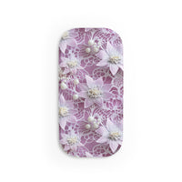 Thumbnail for White Clematis and Lace on Pink Background Phone Click-On Grip