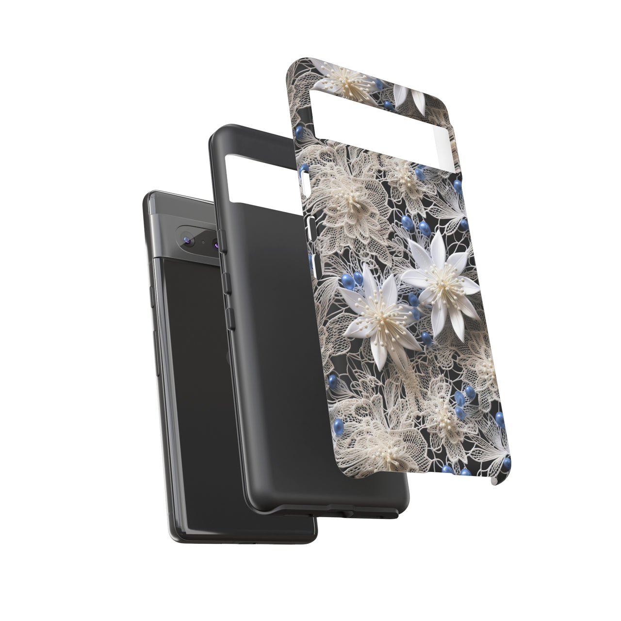 Vintage Lace and Clematis Tough Case for Google Pixel 7