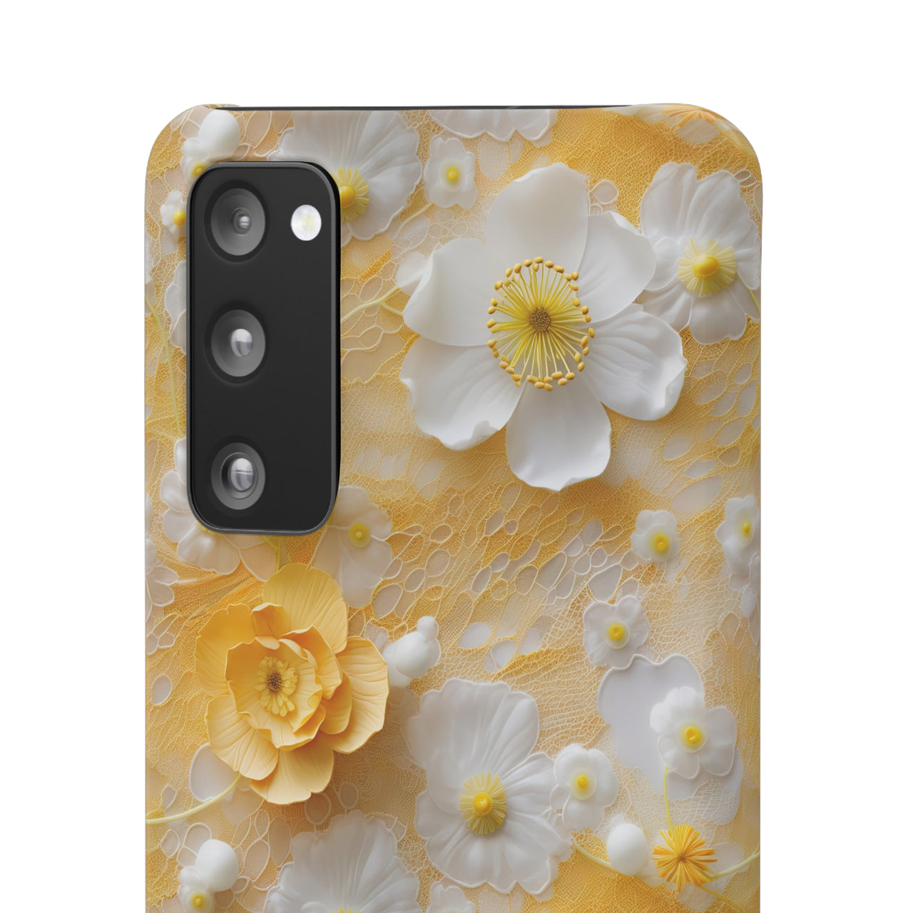 Yellow Floral - Snap Case for Samsung Galaxy S20, Samsung Galaxy S20+, Samsung Galaxy S20 Ultra, & Samsung Galaxy S20 FE