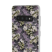 Thumbnail for White Flowers on a Purple Bed - Flexi Cases for Samsung Galaxy S10, Samsung Galaxy S10E, & Samsung Galaxy S10 Plus