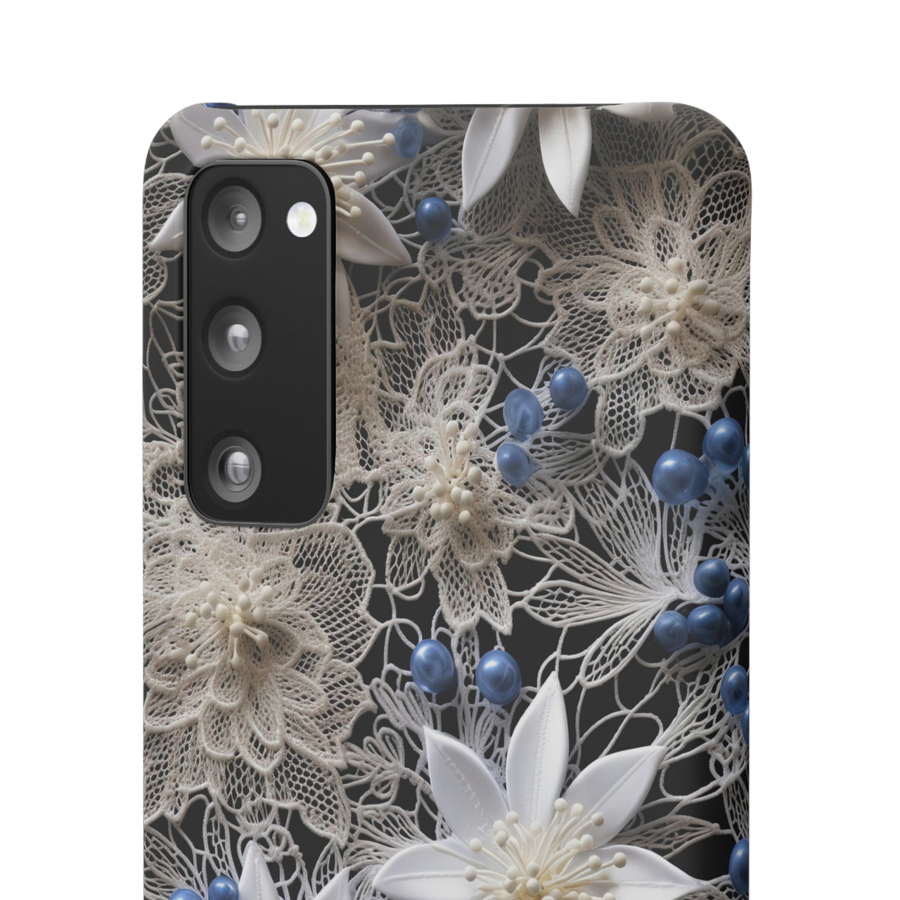 Vintage Lace and Clematis - Snap Case for Samsung Galaxy S20, Samsung Galaxy S20+, Samsung Galaxy S20 Ultra, & Samsung Galaxy S20 FE