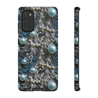 Thumbnail for Sea Foam Lace and Pearls Tough Case for Samsung Galaxy S20, Samsung Galaxy S20+, Samsung Galaxy S20 Ultra, and Samsung Galaxy S20 FE