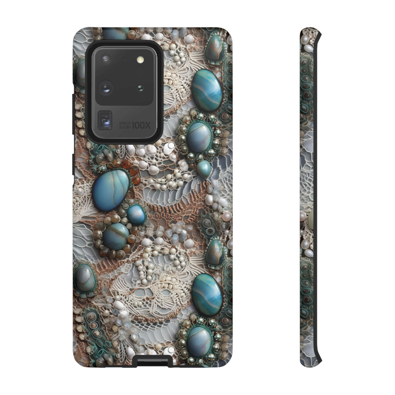 Boho Agate and Lace Tough Case for Samsung Galaxy S20, Samsung Galaxy S20+, Samsung Galaxy S20 Ultra, and Samsung Galaxy S20 FE