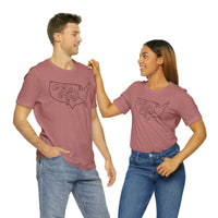 Thumbnail for Map of the USA - Unisex Light Cotton T-Shirt