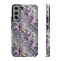 Thumbnail for Purple Sweet Pea Impact-Resistant Cases for Samsung Galaxy S22, Samsung Galaxy S22 Plus, and Samsung Galaxy S22 Ultra. Supports Wireless Charging.