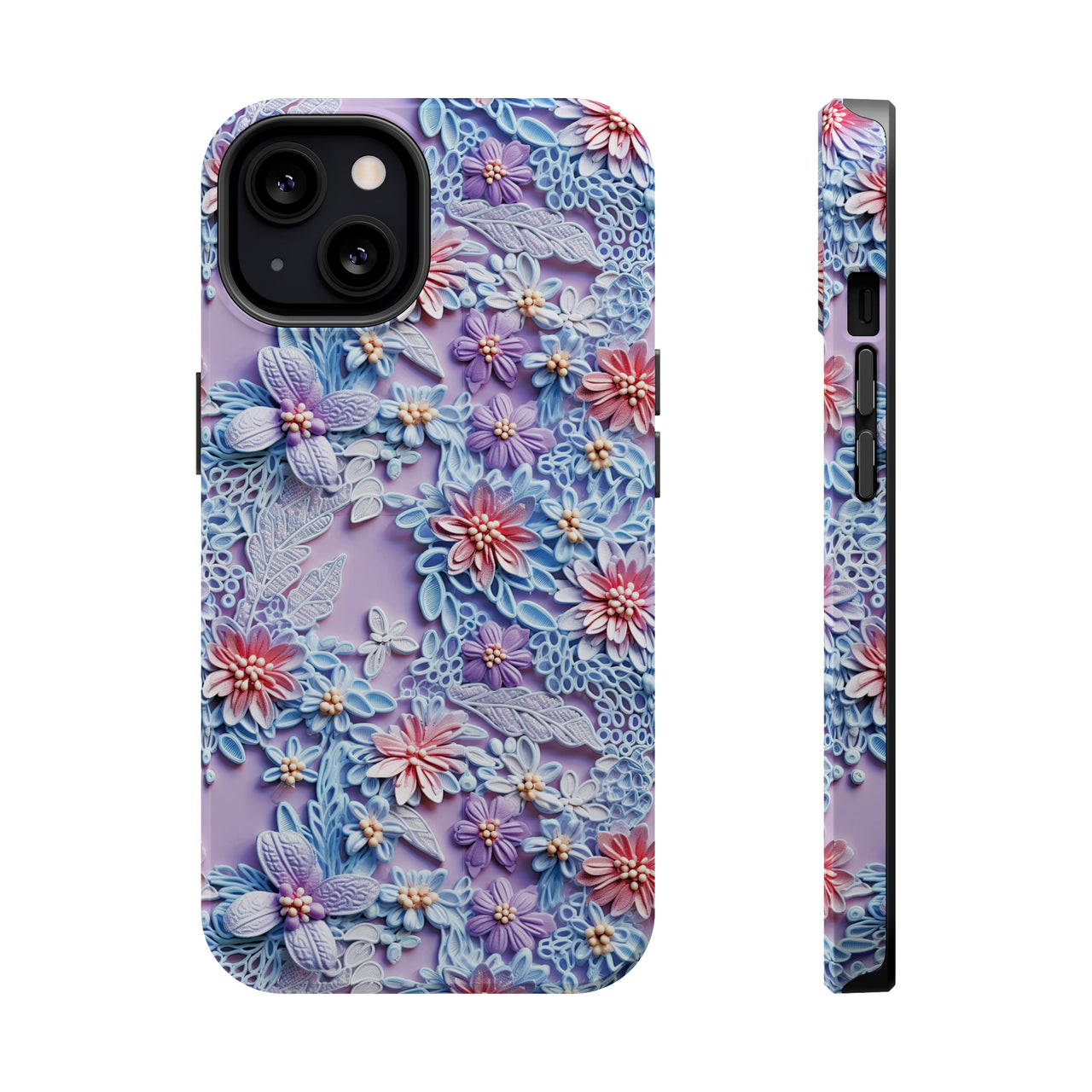 Cotton Candy Meadow - MagSafe Tough Cases for iPhone 13, iPhone 13 Mini, iPhone 13 Pro, and iPhone 13 Pro Max.