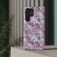 Thumbnail for Coquette Clematis Impact-Resistant Cases for Samsung Galaxy S22, Samsung Galaxy S22 Plus, and Samsung Galaxy S22 Ultra. Supports Wireless Charging.