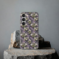 Thumbnail for White Flowers on a Purple Bed - Flexi Cases for Samsung Galaxy S23, Samsung Galaxy S23 Plus, and Samsung Galaxy S23 Ultra