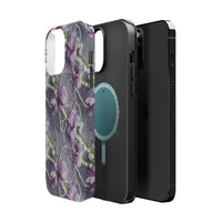 Thumbnail for Purple Sweet Pea MagSafe Tough Cases for iPhone 13, iPhone 13 Mini, iPhone 13 Pro, and iPhone 13 Pro Max.