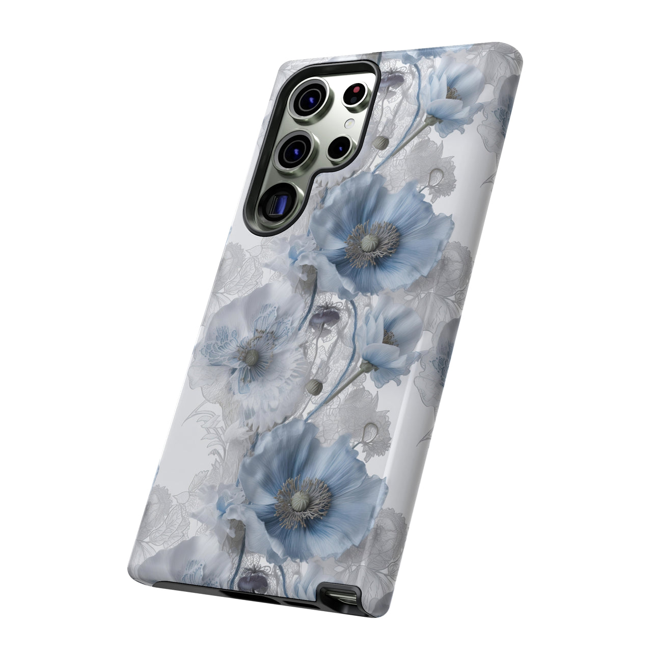 Himalayan Blue Poppy Tough Cases for Samsung Galaxy S23, Samsung Galaxy S23 Plus, and Samsung Galaxy S23 Ultra