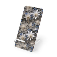 Thumbnail for White Clematis on Vintage Lace Mobile Display Stand for Smartphones