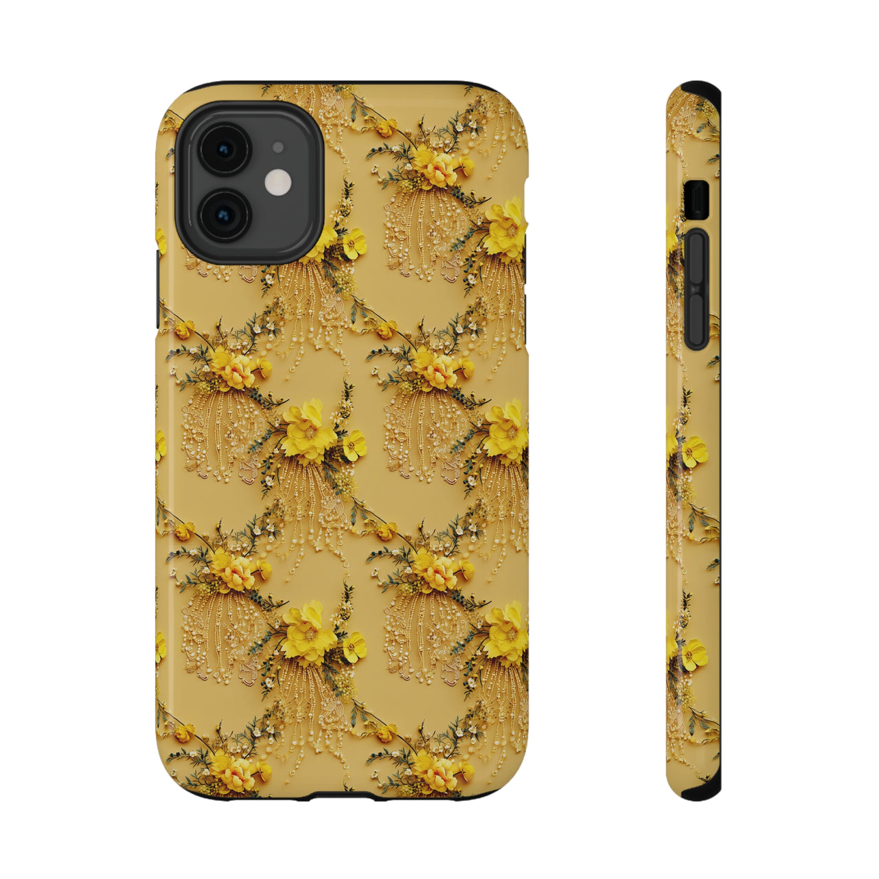 Floral Sunshine Impact-Resistant Cases for iPhone 11, iPhone 11 Pro, and iPhone 11 Pro Max. Supports Wireless Charging.