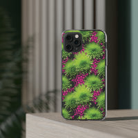 Thumbnail for *Clear Case* Green Mums and Lace - iPhone 11, iPhone 11 Pro, iPhone 11 Pro Max - Supports Wireless Charging