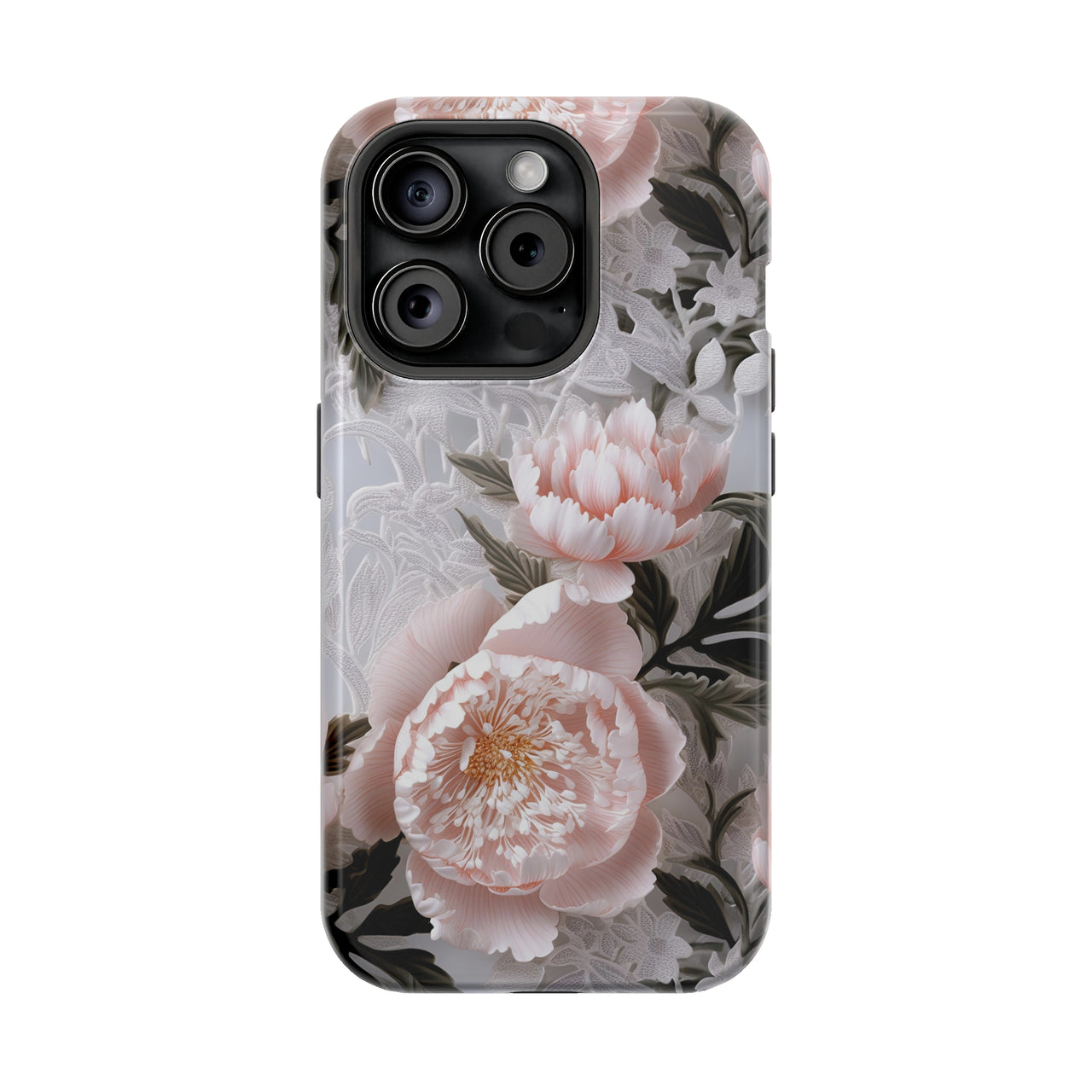 Pink Peony - MagSafe Tough Case for iPhone 15, iPhone 15 Pro, iPhone 15 Plus, & iPhone 15 Pro Max