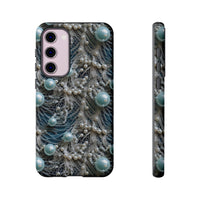 Thumbnail for Sea Foam Lace and Pearls Tough Cases for Samsung Galaxy S23, Samsung Galaxy S23 Plus, and Samsung Galaxy S23 Ultra