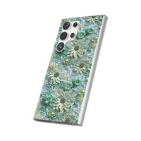 Thumbnail for Teal Petals - Flexi Cases for Samsung Galaxy S23, Samsung Galaxy S23 Plus, and Samsung Galaxy S23 Ultra