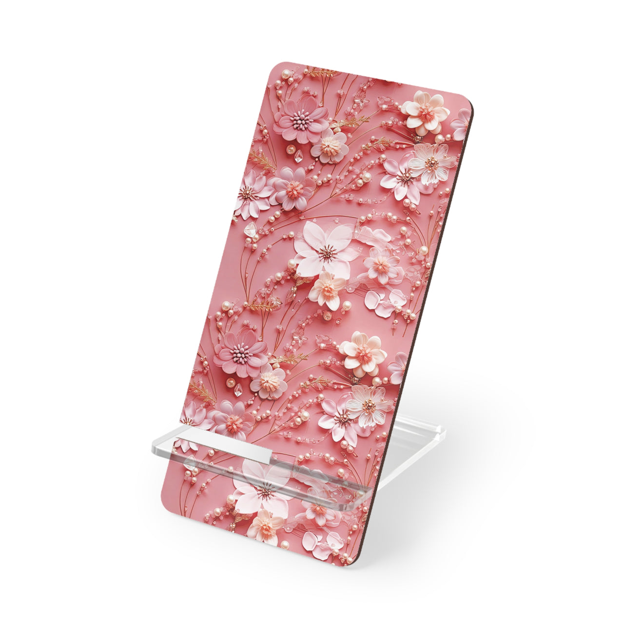 Floral Champagne Toast Mobile Display Stand for Smartphones