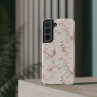 Thumbnail for White Lace and Cherry Blossoms Impact-Resistant Cases for Samsung Galaxy S22, Samsung Galaxy S22 Plus, and Samsung Galaxy S22 Ultra. Supports Wireless Charging.