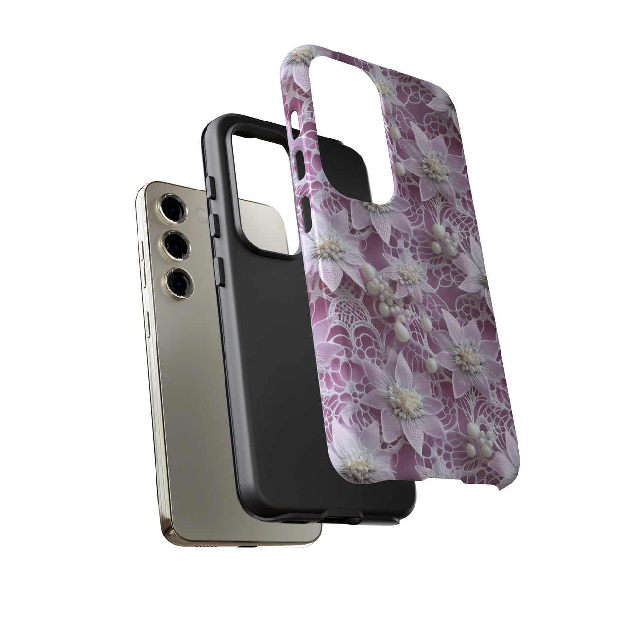 Coquette Clematis Tough Cases for Samsung Galaxy S23, Samsung Galaxy S23 Plus, and Samsung Galaxy S23 Ultra